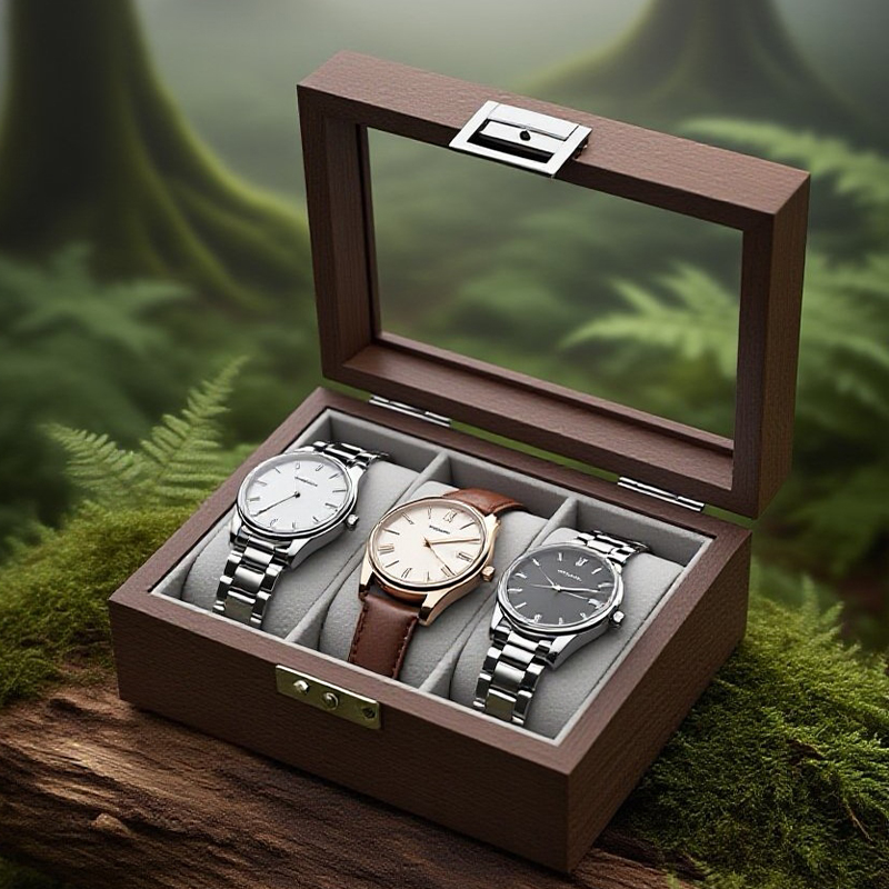 Walnut Window Watch Box