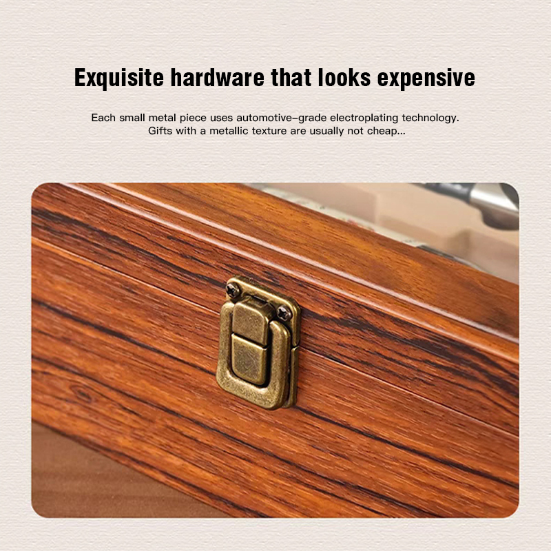 Rosewood Window Double-Branch Wooden Box